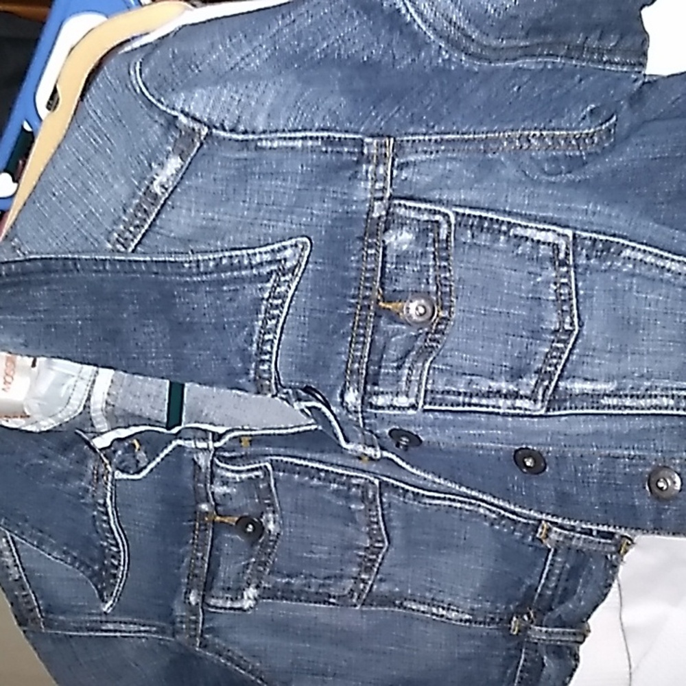 Denim crop jacket